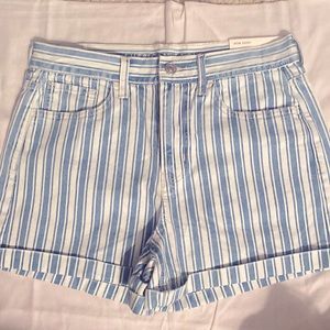 How cute are these! Blue striped blue Jean shirts from American Eagle!